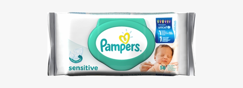 Pampers Sensitive Baby Wipes 56, transparent png download