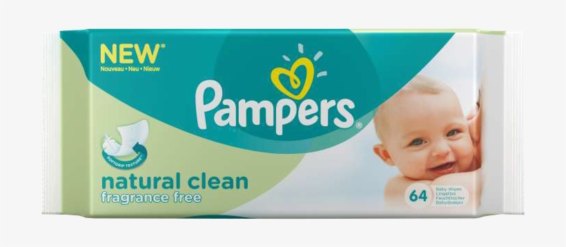 Get Quotations - Pampers Baby Wipes Natural Clean, transparent png download