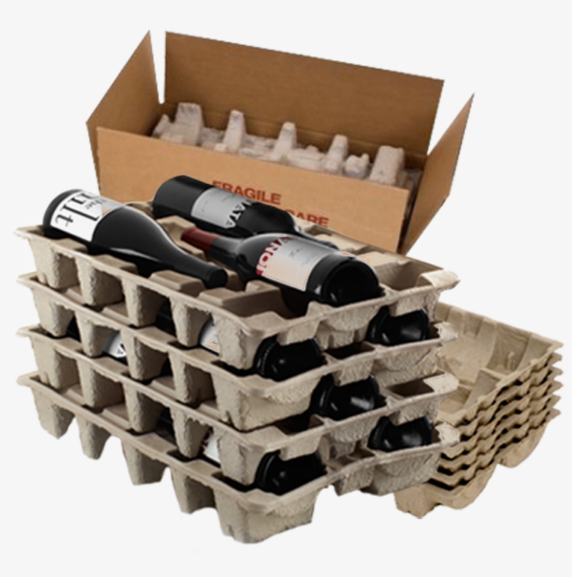 12 Bottle Pack Wine Shipper Kit - Bottle Trays, transparent png download