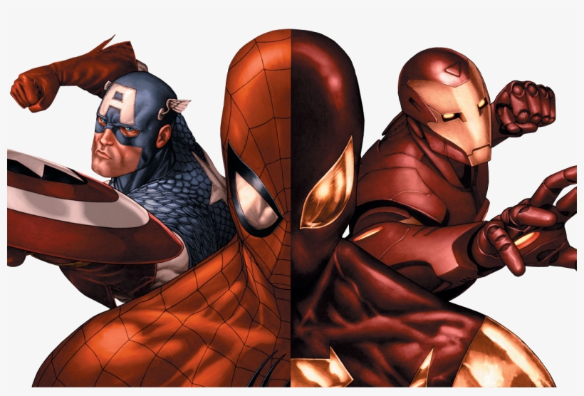 Spider Man, Iron Man - Marvel Civil War, transparent png download