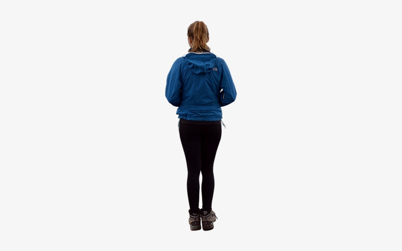 A Cutout Photo Of A Girl In A Blue Jacket On A Hike - Girl, transparent png download