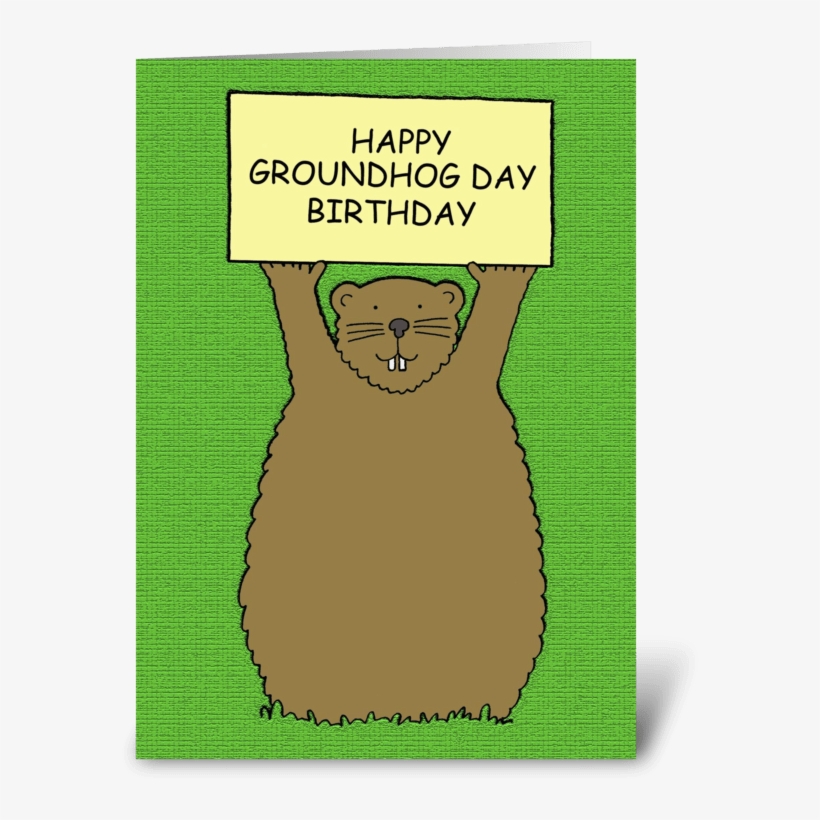 Groundhog Day Birthday Greeting Card - Ladies In Red Hats Fun Birthday Celebration. Card, transparent png download