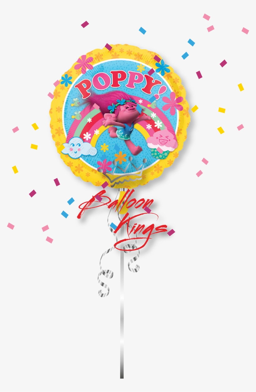 Poppy Trolls - 18" Trolls Balloon - Mylar Balloons Foil, transparent png download