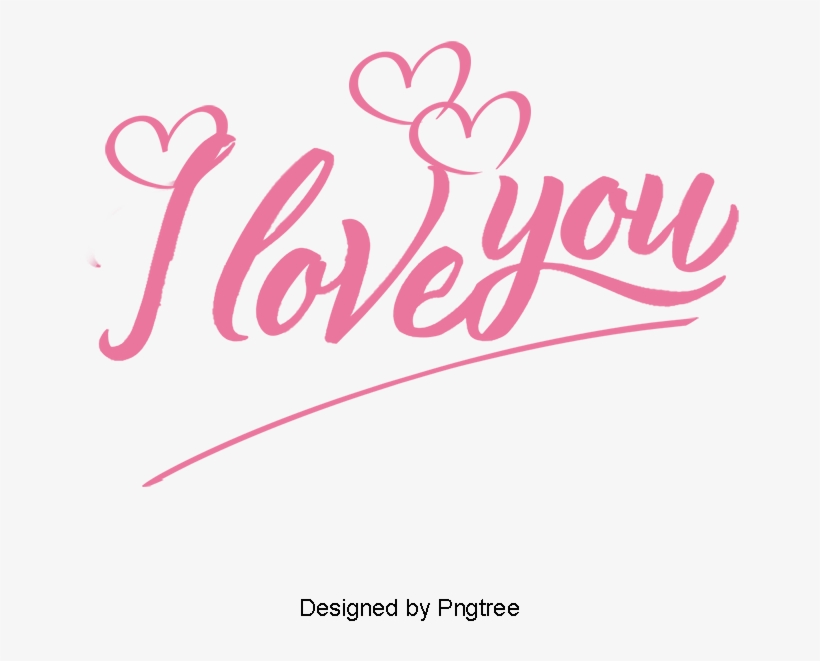I Love You Wordart, Love Clipart, Creative, Vector - Portable Network Graphics, transparent png download