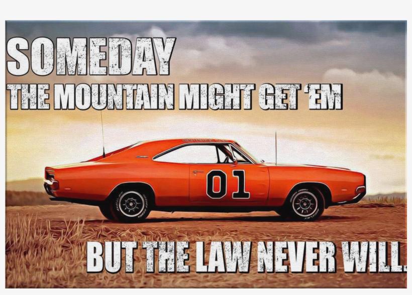 General Lee Car Canvas Wrap - Dodge Charger, transparent png download