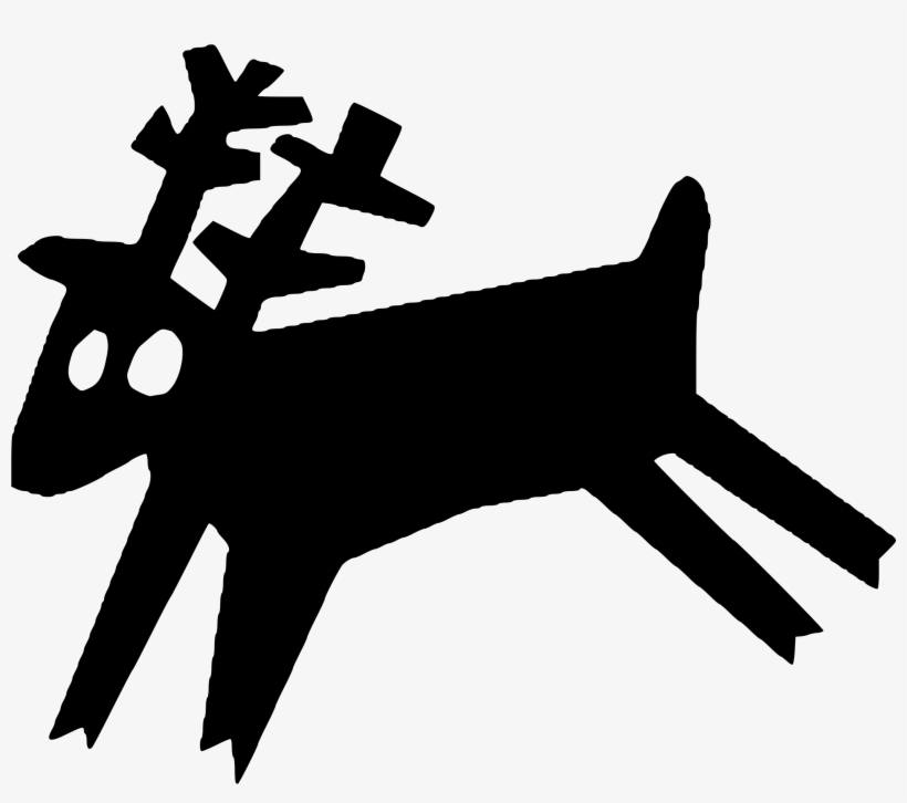 Black And White Clipart Rein Moose Deer Png 2238 * - Deer, transparent png download