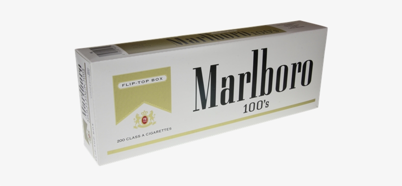 Marlboro Gold 100s Box - Marlboro Cigarettes, Gold Pack, 100's, Soft Pack -, transparent png download