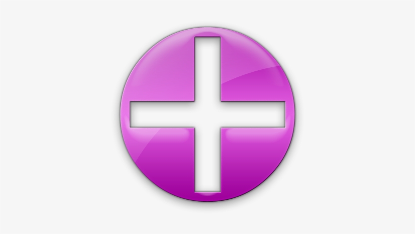 073297 Pink Jelly Icon Alphanumeric Plus Sign Solid - Addition Sign Purple, transparent png download