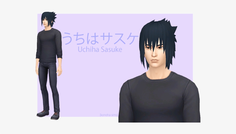 To Celebrate 500 Followers, My Sasuke Sim Is Back Up - Sims 4 Sasuke Download, transparent png download