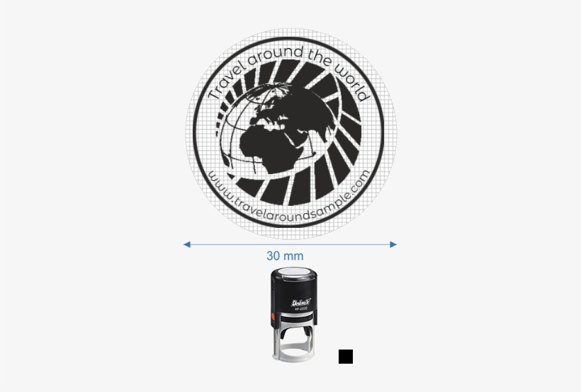 Self-inking Round Stamp Printer Deskmate Rp 0030 Kit - Brand Design, transparent png download