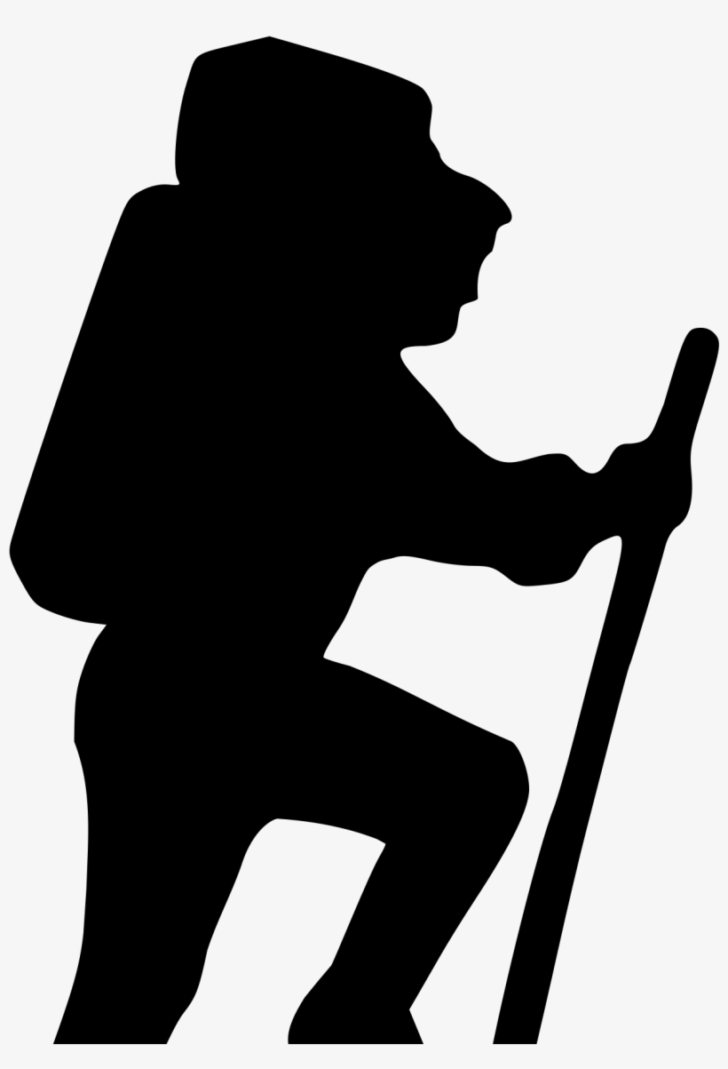 Hiking North - Hiker Silhouette Clip Art, transparent png download