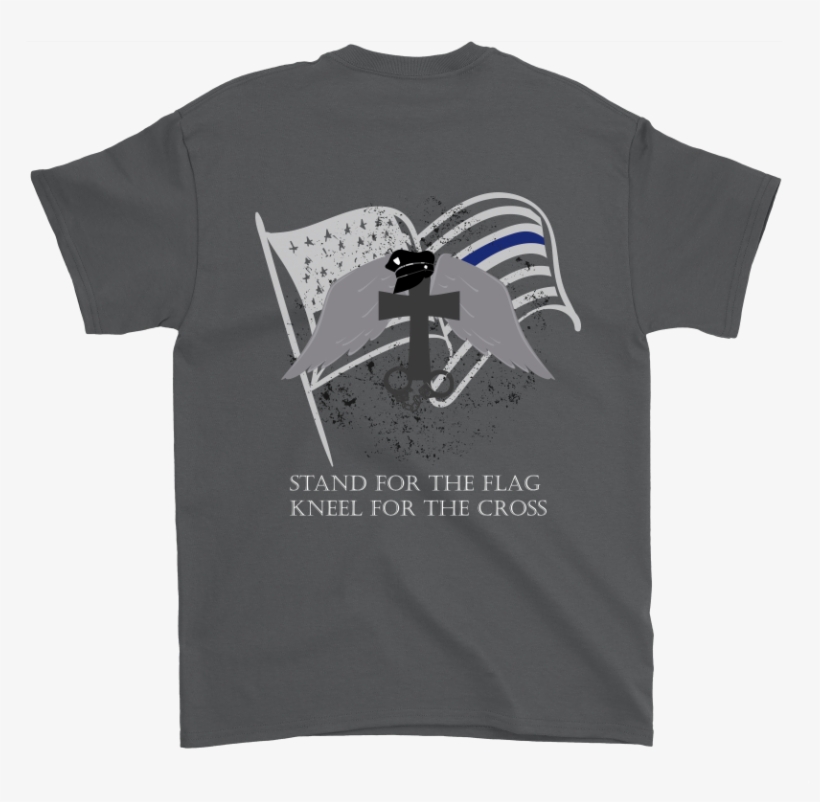 Stand For The Flag, Kneel For The Cross T-shirt - T-shirt, transparent png download