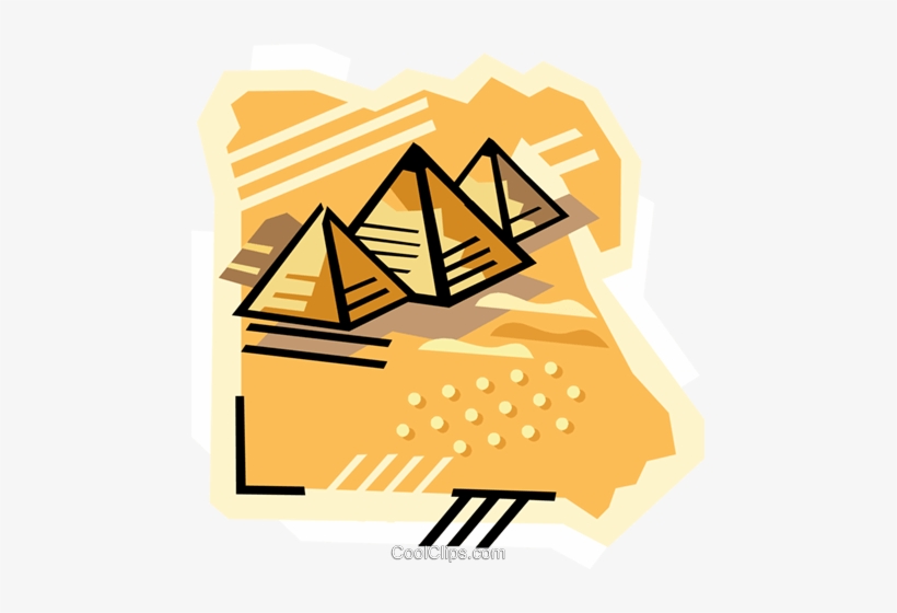 Geotechnical Style, Egypt, Pyramids Royalty Free Vector - Cartoon Pyramids In Egypt, transparent png download