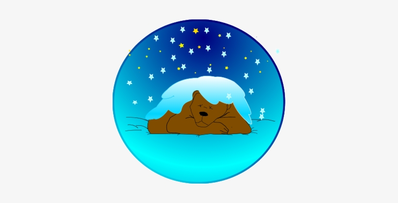 Snow Day Cliparts - Sleeping Bear Clip Art, transparent png download