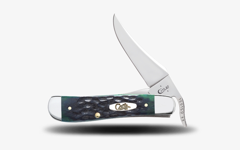 Hunter Green Bone Knives - Case 9999 Smooth Blue Synthetic Handle Russ Lock Knife, transparent png download
