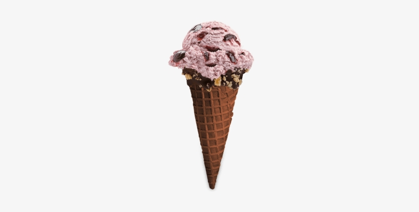 Waffle Cone Png Picture - Chocolate Waffle Cone Ice Cream, transparent png download