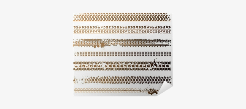 Dirty Tire Tracks Vector Illustration Poster • Pixers® - Bike Muddy Tyre Track, transparent png download