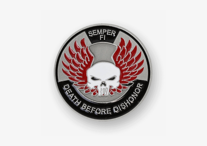 Us Marine Corps Challenge Coins - Marines Death Before Dishonour Challenge Coin, transparent png download