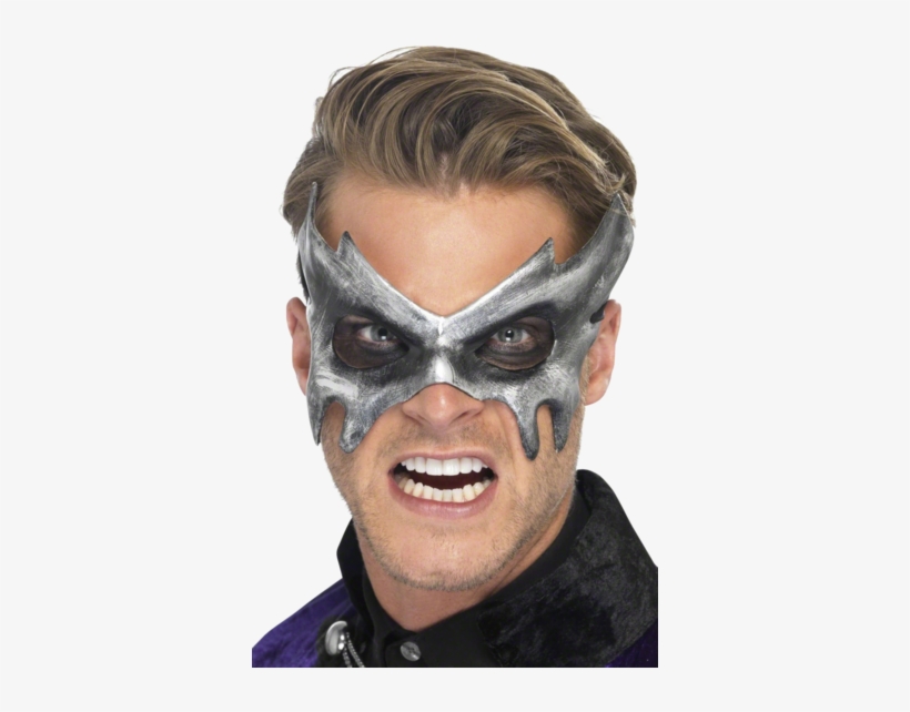 Silver Masquerade Mask - Smiffy's Phantom Masquerade Mask - One Size, transparent png download