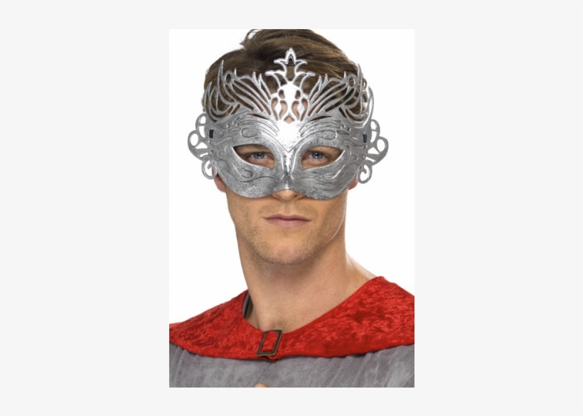 Columbine Silver Mask - Smiffy's Colombina Mask - Silver, transparent png download