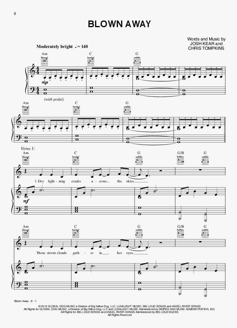 Carrie Underwood Sheet Music Anthology Thumbnail - Carrie Underwood Blown Away Sheet Music, transparent png download
