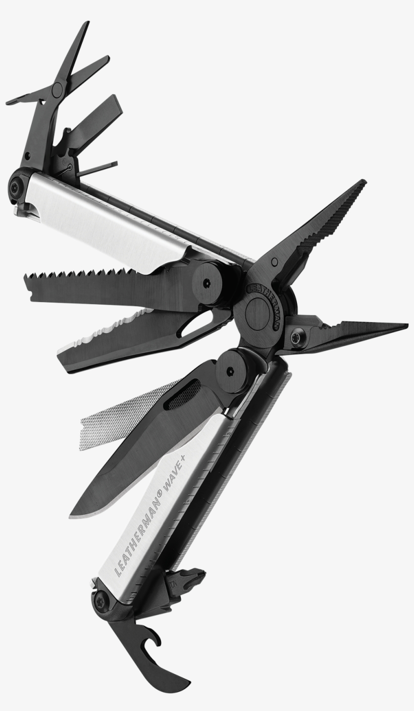 Leatherman Black & Silver Wave Multi-tool, Black And - Multi-tool, transparent png download