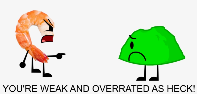 Shrimp Telling Green Rocky That He Is Overrated And - Rocky, transparent png download