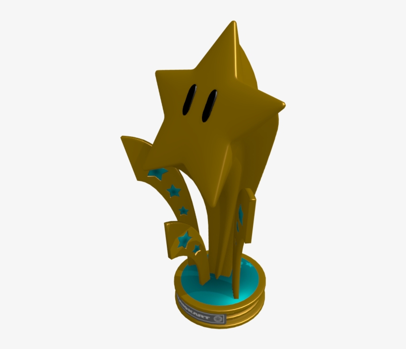Download Zip Archive - Mario Kart Star Trophy, transparent png download
