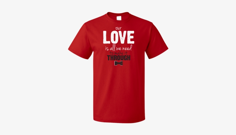 Standard Red Darren Criss Our Love Is All We Need T-shirt - Wisconsin T Shirts, transparent png download