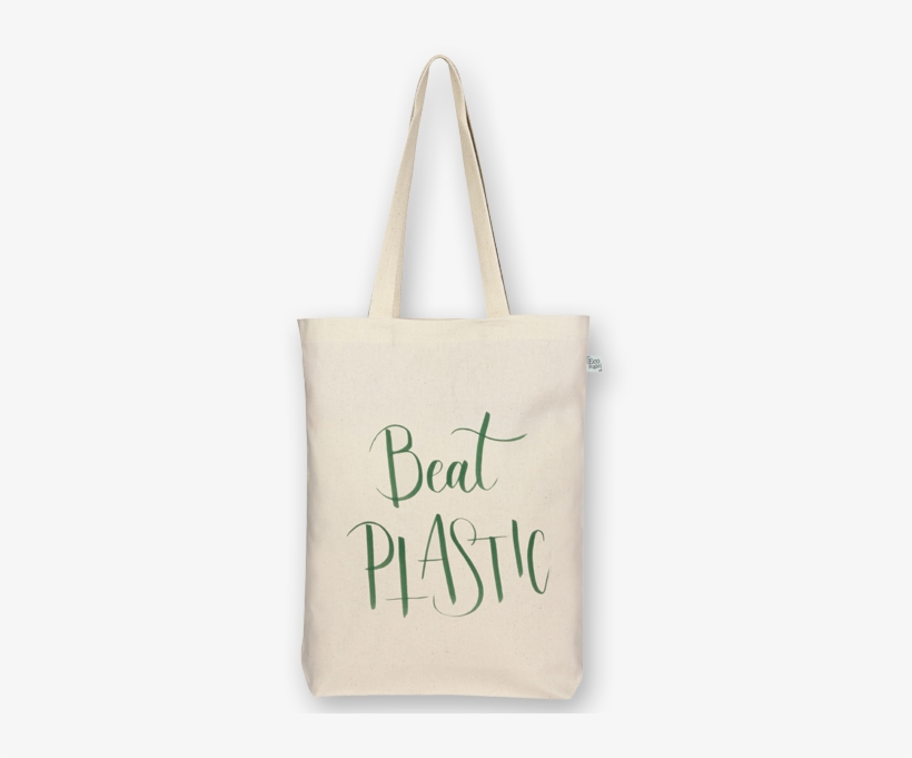 Canvas Gusset Tote Bag Beat Plastic Natural Ecoright - Tote Bag, transparent png download