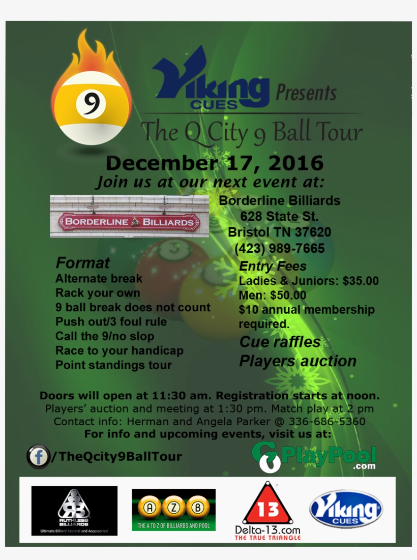 Pool Tournaments In The Us - Viking Cues, transparent png download