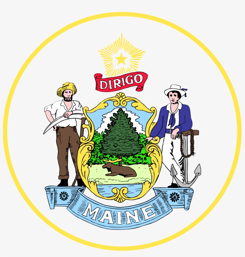 Maine Citizen's Guide To The Referendum Election, November - Maine State Seal, transparent png download