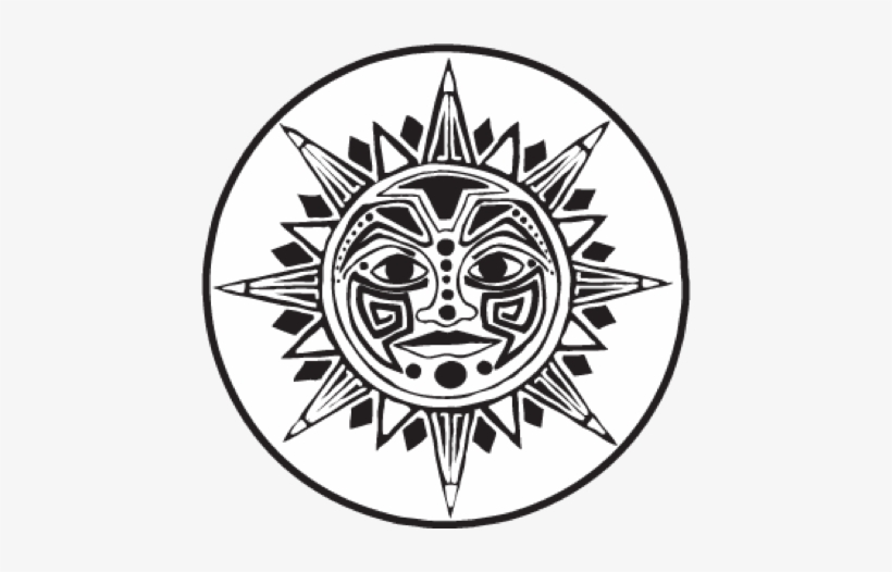 Aztec And Mayan Inspired Tats Are Frequently Featured - Aztec Art Black And White, transparent png download