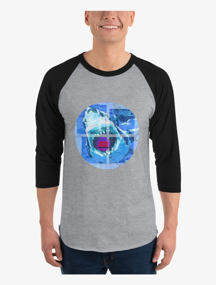 Shark Bite Miller The Official 3/4 Sleeve Raglan Shirt - Raglan Sleeve, transparent png download