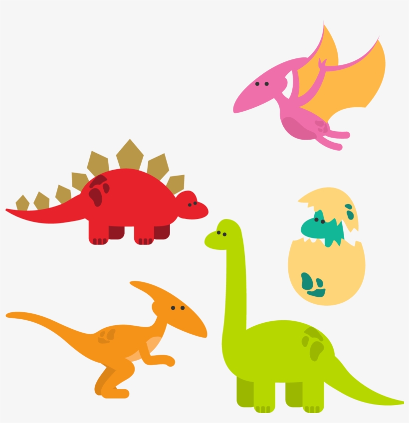 Reptile Dinosaurs Pack Dinosaur Egg - Colorful Dinosaurs Cliparts, transparent png download