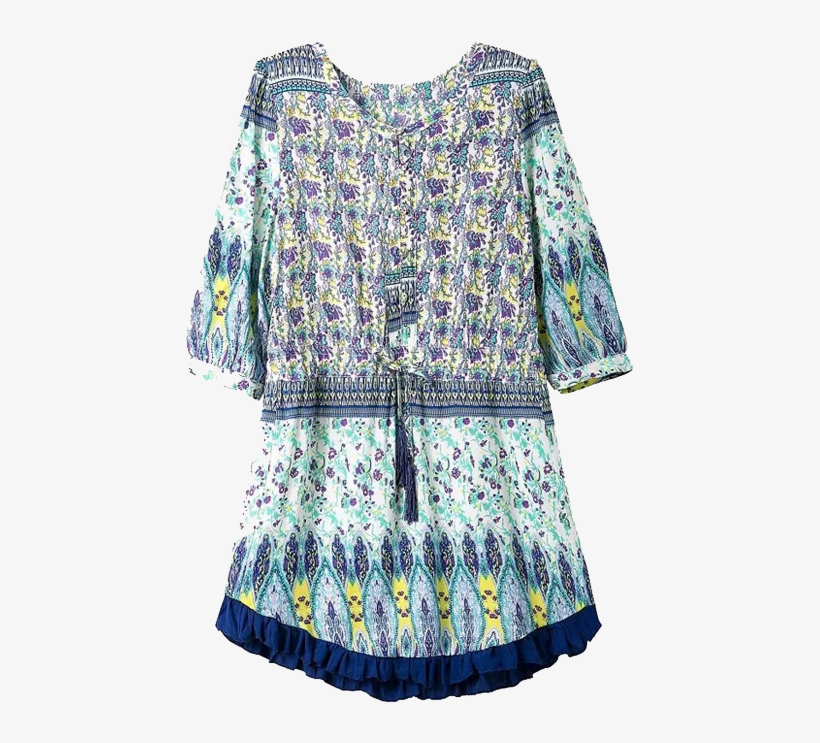 Floral Dress Png Image - Dress, transparent png download