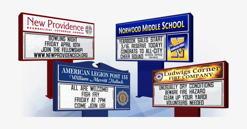 Changeable Letter Signs - Changeable Letter Sign At Night, transparent png download