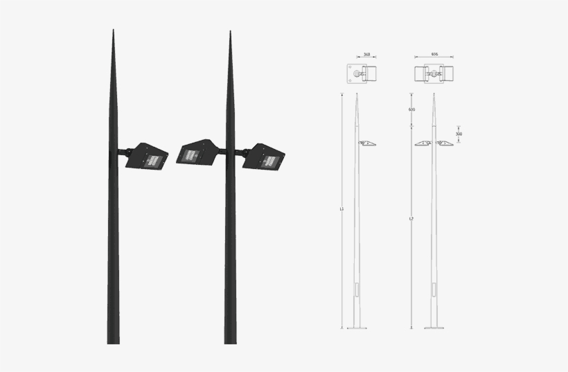 Vekter Taped Pole Street And Area Luminaires - Security Guard, transparent png download