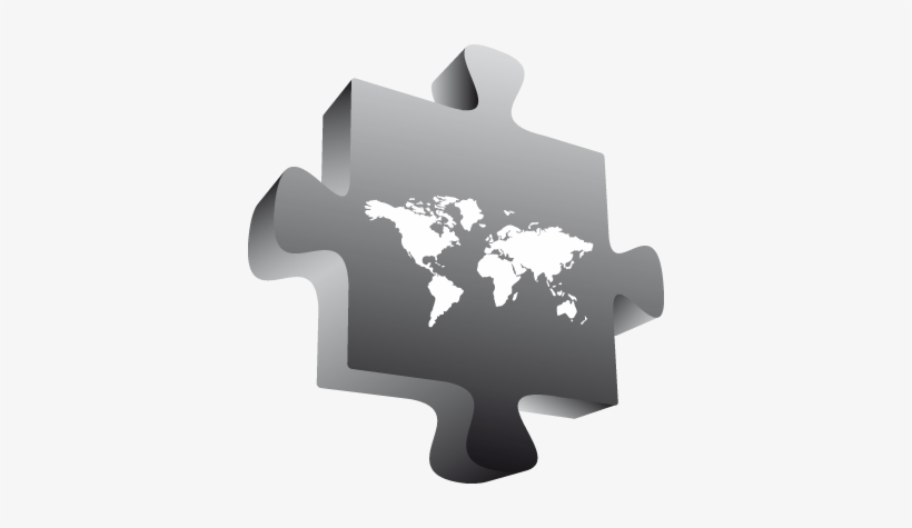 World Map In Puzzle Piece Sticker - World Map, transparent png download