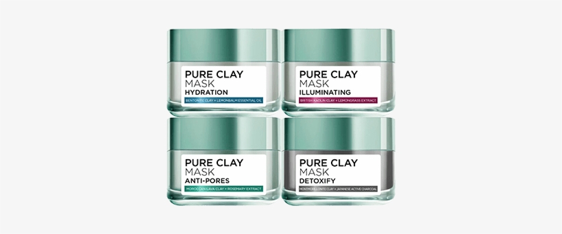 L'oreal Paris Pure-clay Masks - L Oreal Pure Clay Mask, transparent png download