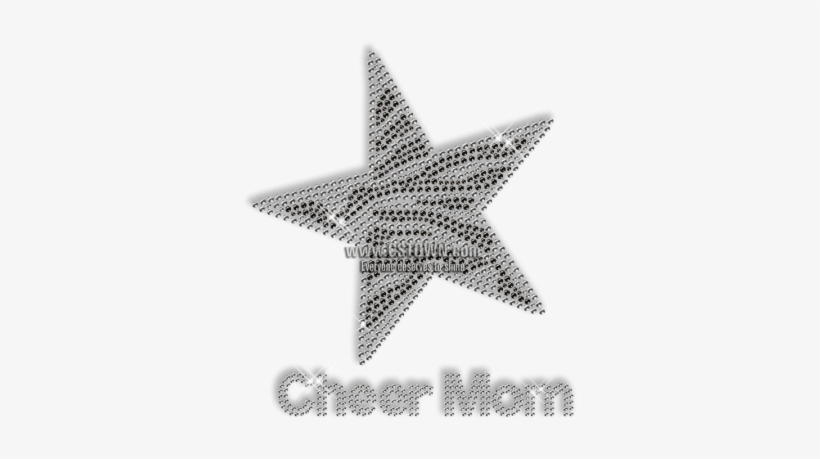 Custom Sparkling Cheer Mom And Star In Black And White - Muslim Symbol White Background, transparent png download