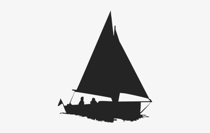 Footer-boat - Sailboat Silhouette Shower Curtain, transparent png download