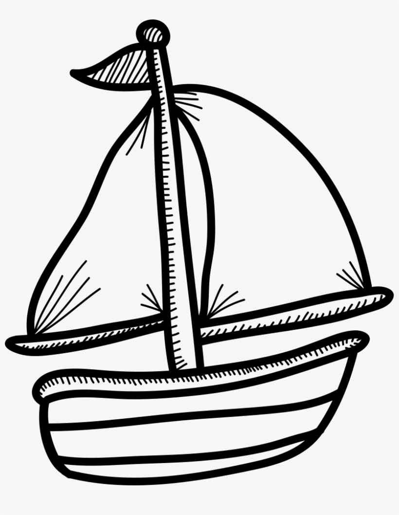 Sailing Boat - - Boat Drawing Png, transparent png download