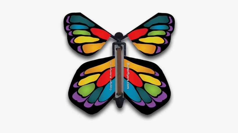 Stained Glass Rainbow Magic Flying Butterfly - Butterfly, transparent png download