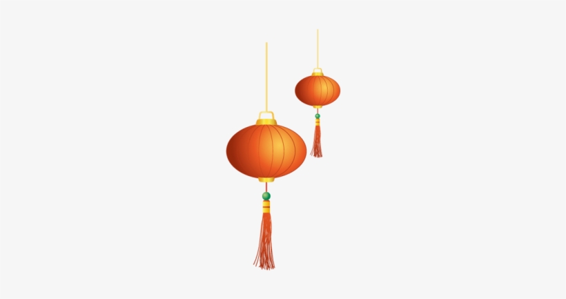 Chinese New Year Pair Of Lanterns - Chinese New Year Lantern Png, transparent png download