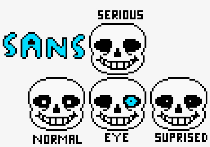 Sans Expressions - Fun Undertale Style Art Prints (portrait) - 24 X 16, transparent png download