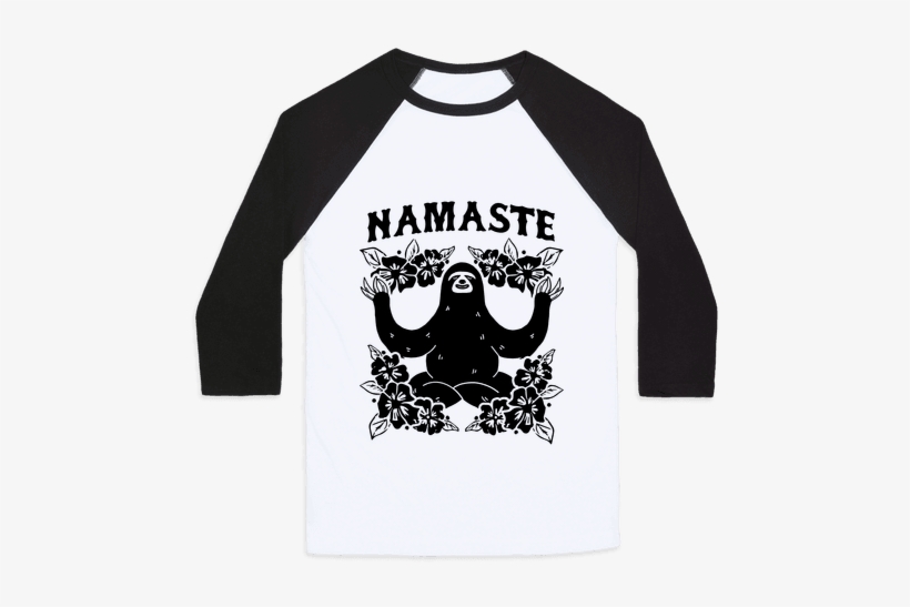 Namaste Sloth Baseball Tee - T Shirt Porco Rosso, transparent png download