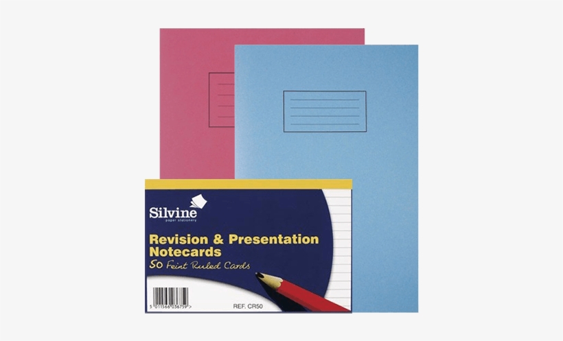 Exercise Books - Silvine Revision And Presentation Notecards Ruled Pack, transparent png download