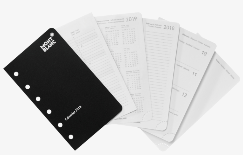 Montblanc 2017 Day Per Page A6 Insert, transparent png download
