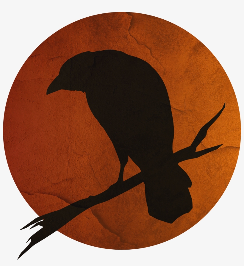 Moon And Raven Png - Silhouette, transparent png download